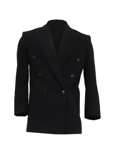 Pre-owned Saint Laurent Double-breasted Blazer In Black