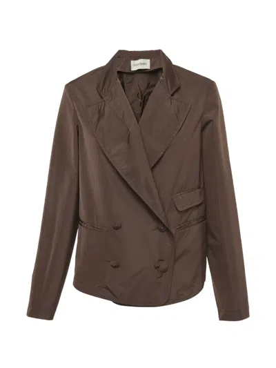 Pre-owned Saint Laurent Double-breasted Jacket In Brown