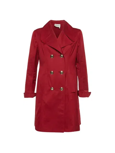 Pre-owned Saint Laurent Double-breasted Trench Coat In Red