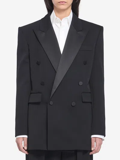 SAINT LAURENT DOUBLEBREASTED TUXEDO JACKET