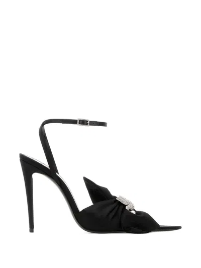 Saint Laurent Dove Crystal-embellished Pumps In Black