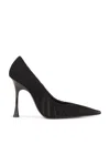 Saint Laurent Doville Pump In Nero & Innocent Nude
