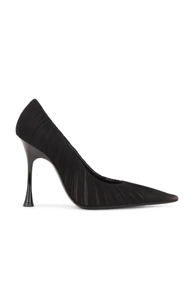 Saint Laurent Doville Pump In Nero & Innocent Nude