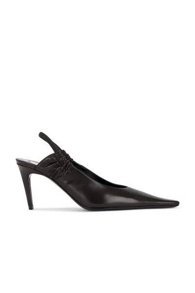 Saint Laurent Doville Slingback Pump In Brown