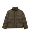 Saint Laurent Down Puffer Jacket In Water-repellent Canvas In Brown