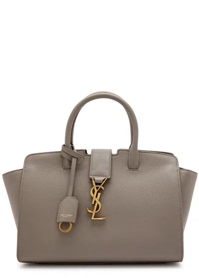 Saint Laurent Downtown Leather Top Handle Bag In Brown