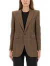 Saint Laurent Wool And Cashmere Jacket In Brown