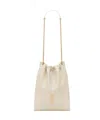 Saint Laurent Drawstring Shoulder Bag In Retro White