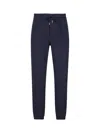 Saint Laurent Drawstring Straight Leg Trousers In Blue