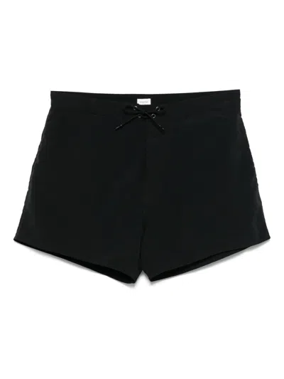 Saint Laurent Slim-fit Short-length Swim Shorts In Black