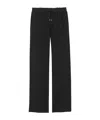 Saint Laurent Drawstring Wide Leg Pants In Black