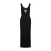Saint Laurent Wool Tank Dress In Black