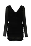 Saint Laurent Cupro Mini Dress In Black