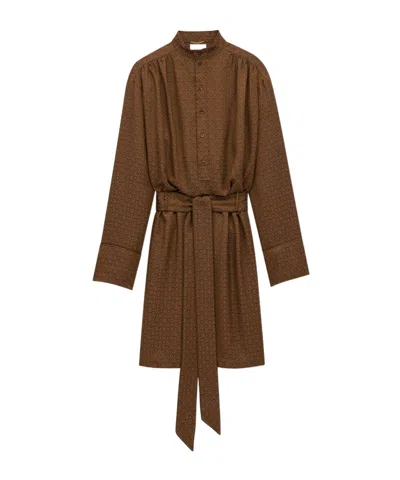 Saint Laurent Dress In Medallion Jacquard