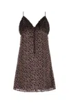 Saint Laurent Women's Two-tone Velvet Mini Dress | Size Fr 38f | 665640y5f69 Color 5242 In Multicoloured