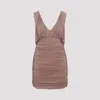 Saint Laurent Woman Short Dress Light Brown Size 6 Cupro
