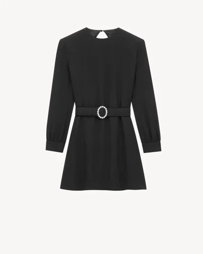 Saint Laurent Dress With Back Neckline In Black