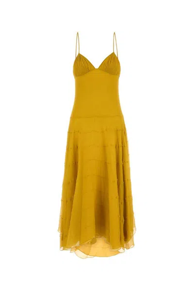 Saint Laurent Dress In Yellow
