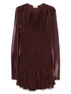 Saint Laurent Dresses In Burgundy