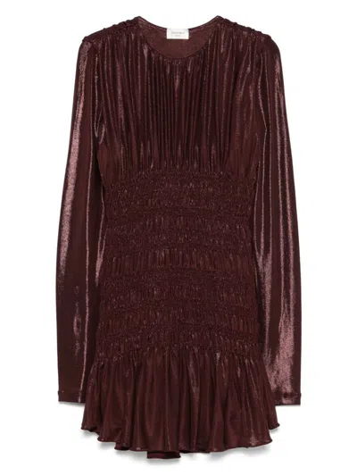 Saint Laurent Dresses In Burgundy