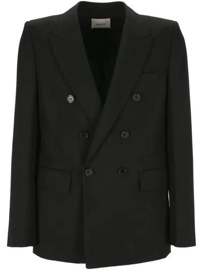 Saint Laurent Double-breasted Jacket Jackets Black