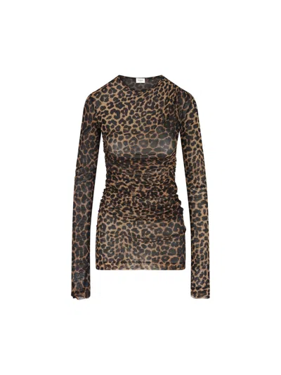 Saint Laurent Dresses In Brown