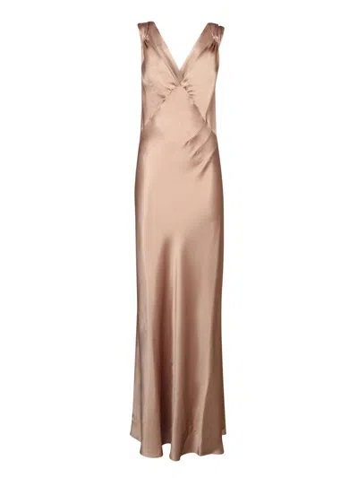 Saint Laurent Satin Gown In Pink