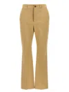 Saint Laurent Drill Pants In Beige