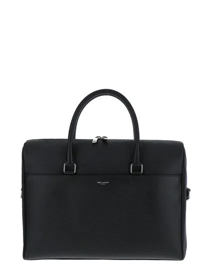 Saint Laurent Duffle Briefcase Bag In Black