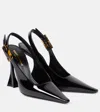 SAINT LAURENT DUNE 110 PATENT LEATHER SLINGBACK PUMPS