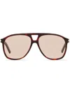 Saint Laurent Sl 596 Dune Sunglasses In Braun