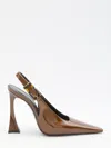 Saint Laurent Dune Slingback Pump In Brown