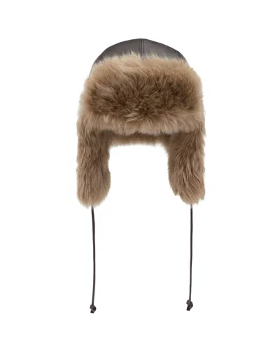 Saint Laurent Ear-protecting Hunter Hat In Brown