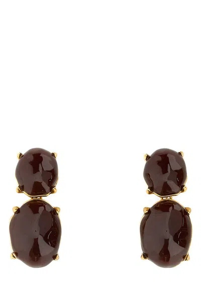 Saint Laurent Earrings In Brown
