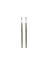 Saint Laurent Loulou Chain Tassel Earrings In Grigio