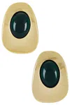 Saint Laurent Earrings In Or Laiton & Vert
