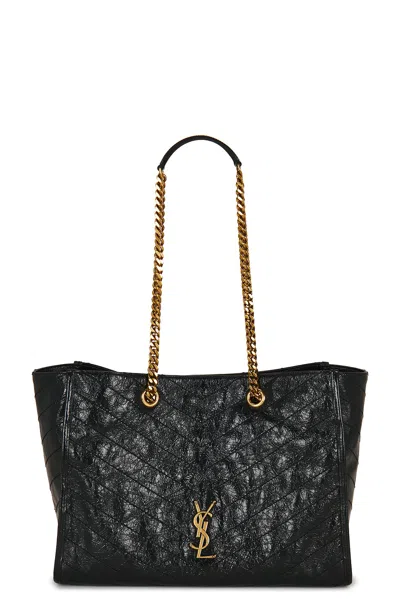 Saint Laurent East West Niki Shopping Bag In Black