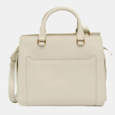Pre-owned Saint Laurent Eastside Small Leather Shoulder Bag White
