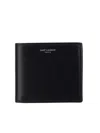 Saint Laurent Logo Signature Bi-fold Leather Wallet
