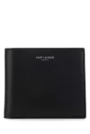 Saint Laurent Black Leather Bi-fold Wallet In Black