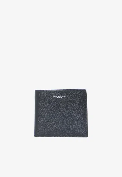 Saint Laurent East-west Leather Bi-fold Wallet In Red