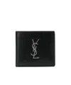 Saint Laurent Cassandre East/west Wallet In Black