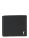 Saint Laurent Cassandre Wallet In Black