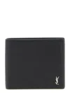 Saint Laurent Cassandre Wallet In Black