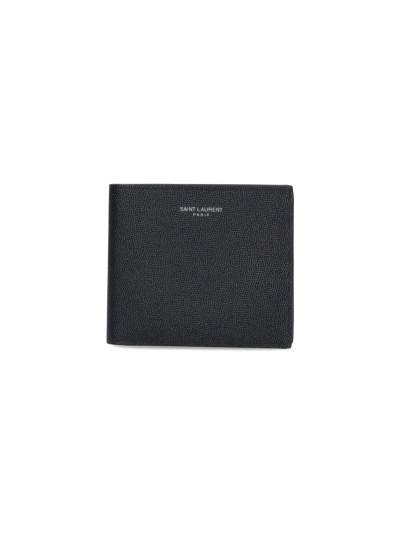 Saint Laurent "east/west" Leather Wallet In Black  