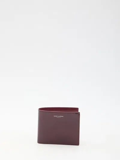 Saint Laurent East/west Wallet In Burgundy