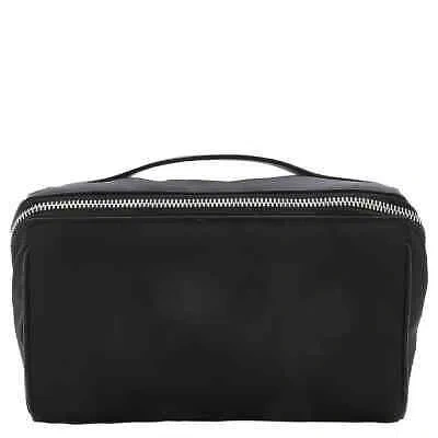 Pre-owned Saint Laurent Econyl Regenerated Nylon Trousse Pouch 733701fabjh1000 In Black