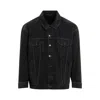 Saint Laurent Jeansjacke Im Distressed-look In Black