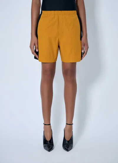 Saint Laurent Elasticated Waist Shorts In Yellow