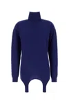 Saint Laurent Maglione In Cashmere Blu Elettrico Donna In Brown